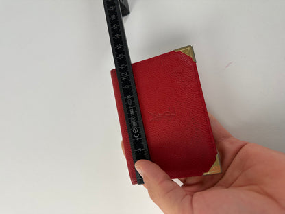 Vintage Yves Saint Laurent Bifold Cardholder Leather Red