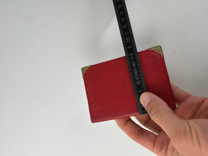 Vintage Yves Saint Laurent Bifold Cardholder Leather Red