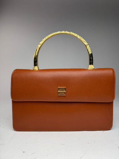 Sac vintage Givenchy 4G en cuir marron