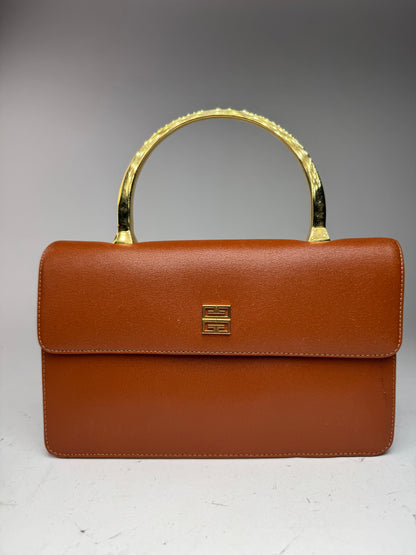 Sac vintage Givenchy 4G en cuir marron