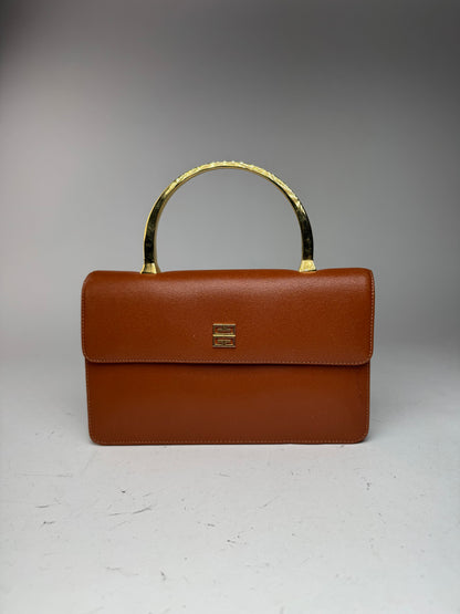 Sac vintage Givenchy 4G en cuir marron