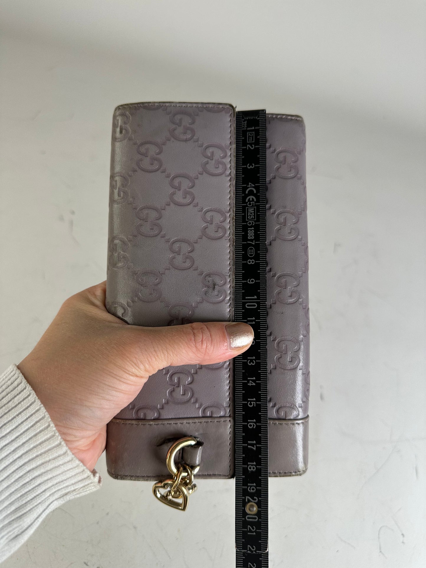 Vintage Gucci GG Monogram Coated Canvas Wallet Light Purple