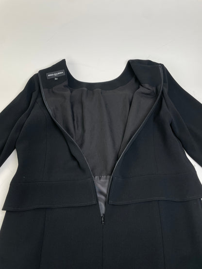 Vintage Balenciaga Black Midi Dress France M