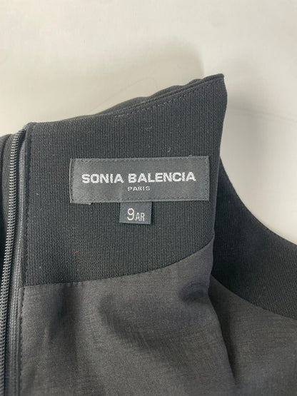 Vintage Balenciaga Black Midi Dress France M