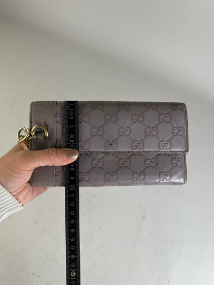 Vintage Gucci GG Monogram Coated Canvas Wallet Light Purple