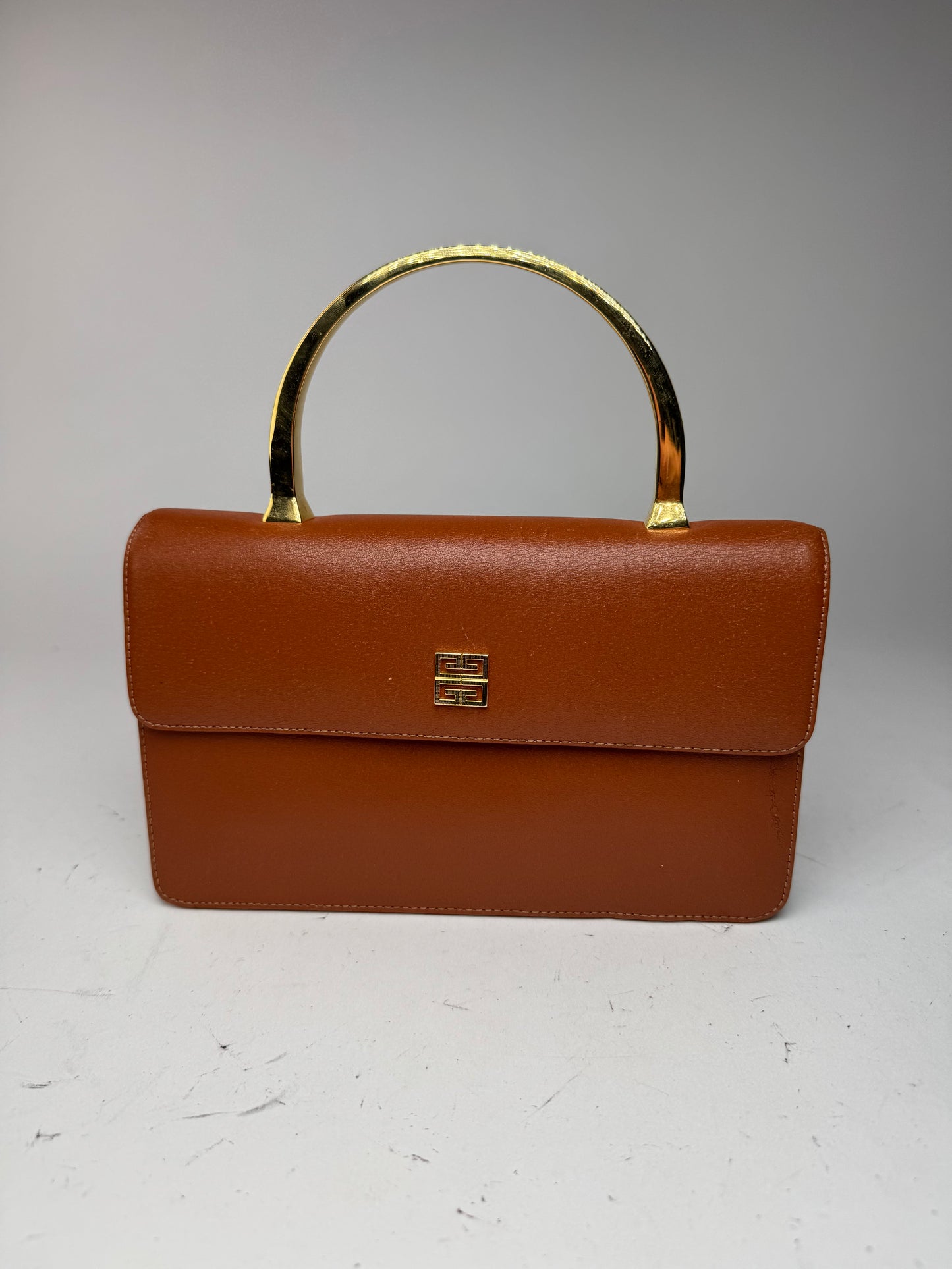 Sac vintage Givenchy 4G en cuir marron