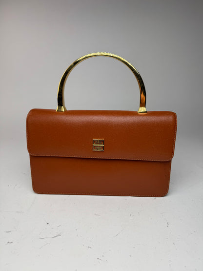 Sac vintage Givenchy 4G en cuir marron
