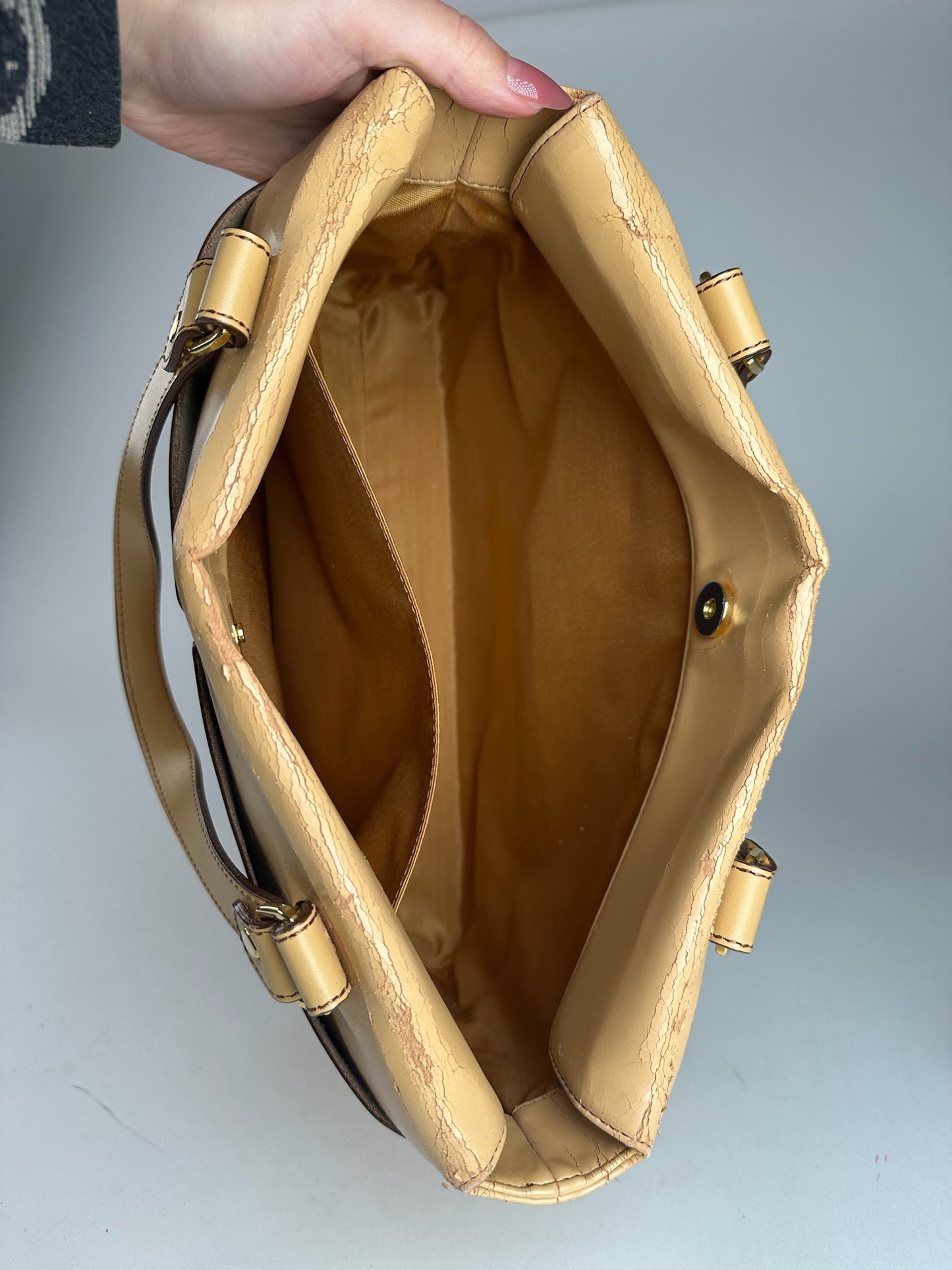 Vintage Chloe Leather bag beige brown