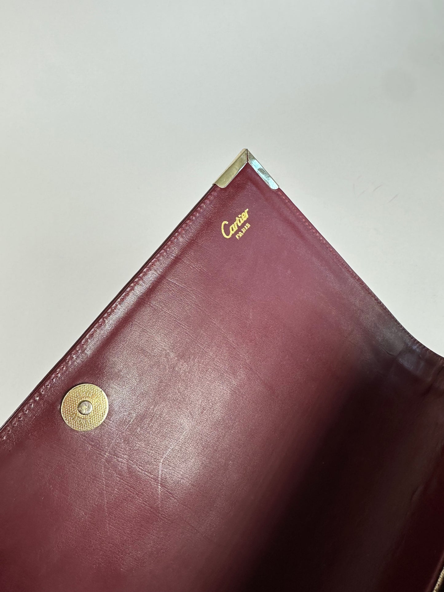 Vintage Cartier Must de Cartier Shoulder Bag Leather Bordeaux