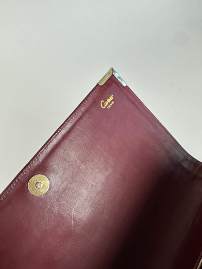 Vintage Cartier Must de Cartier Shoulder Bag Leather Bordeaux