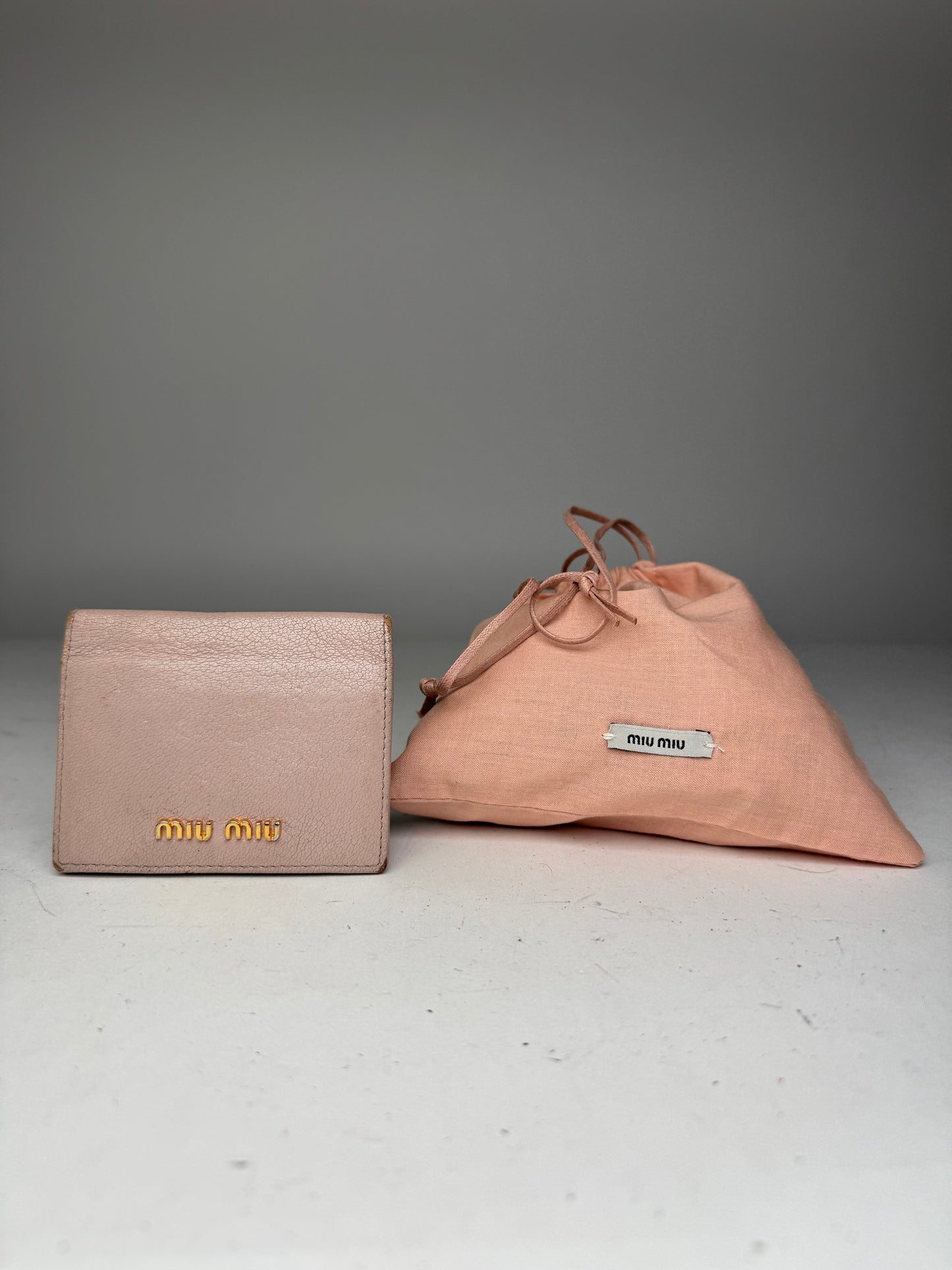 Vintage Miu Miu Leather Card Holder Pink