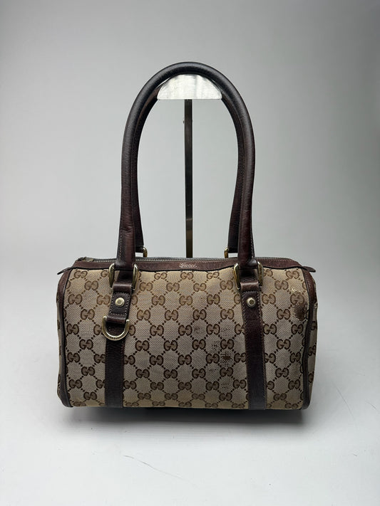 Vintage Gucci monogram bag beige brown