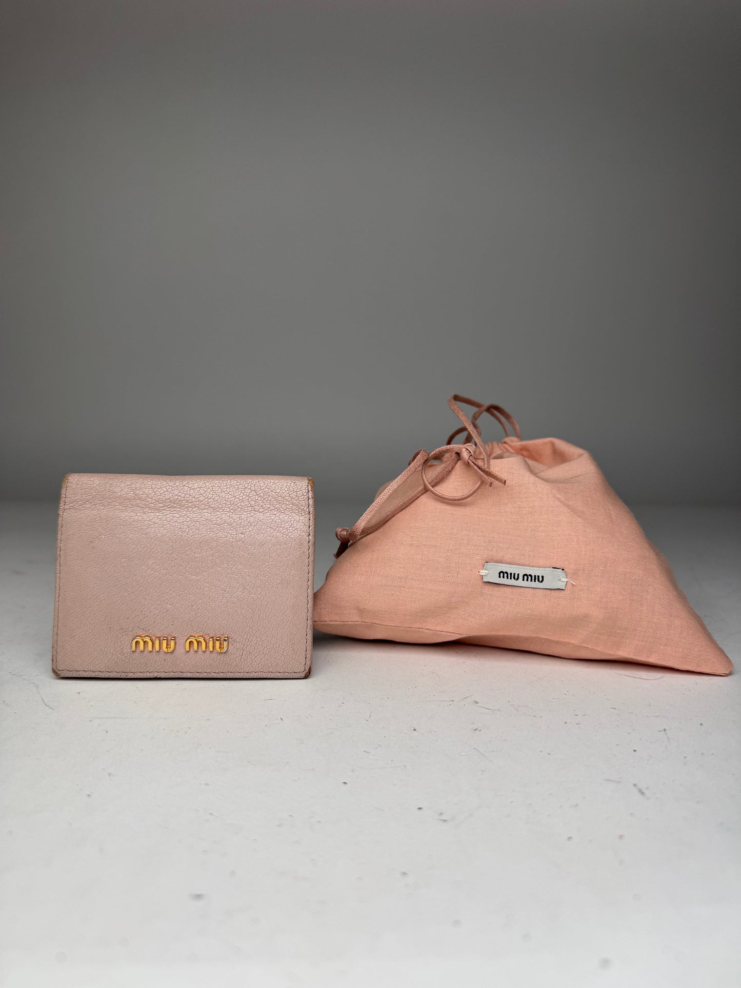 Vintage Miu Miu Leather Card Holder Pink
