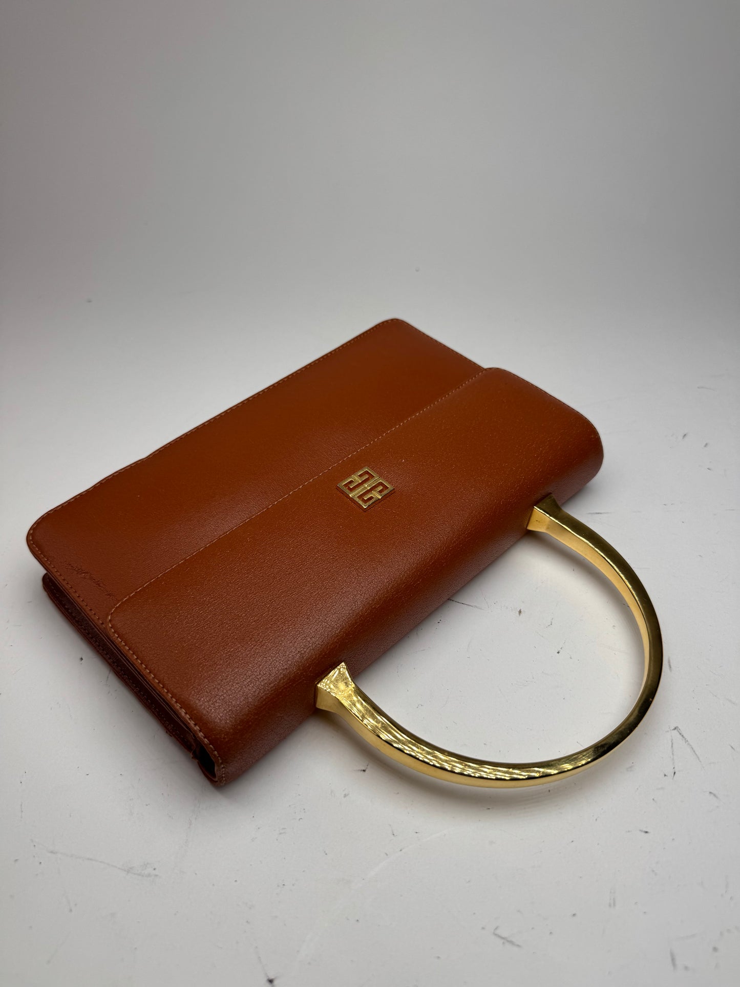 Sac vintage Givenchy 4G en cuir marron