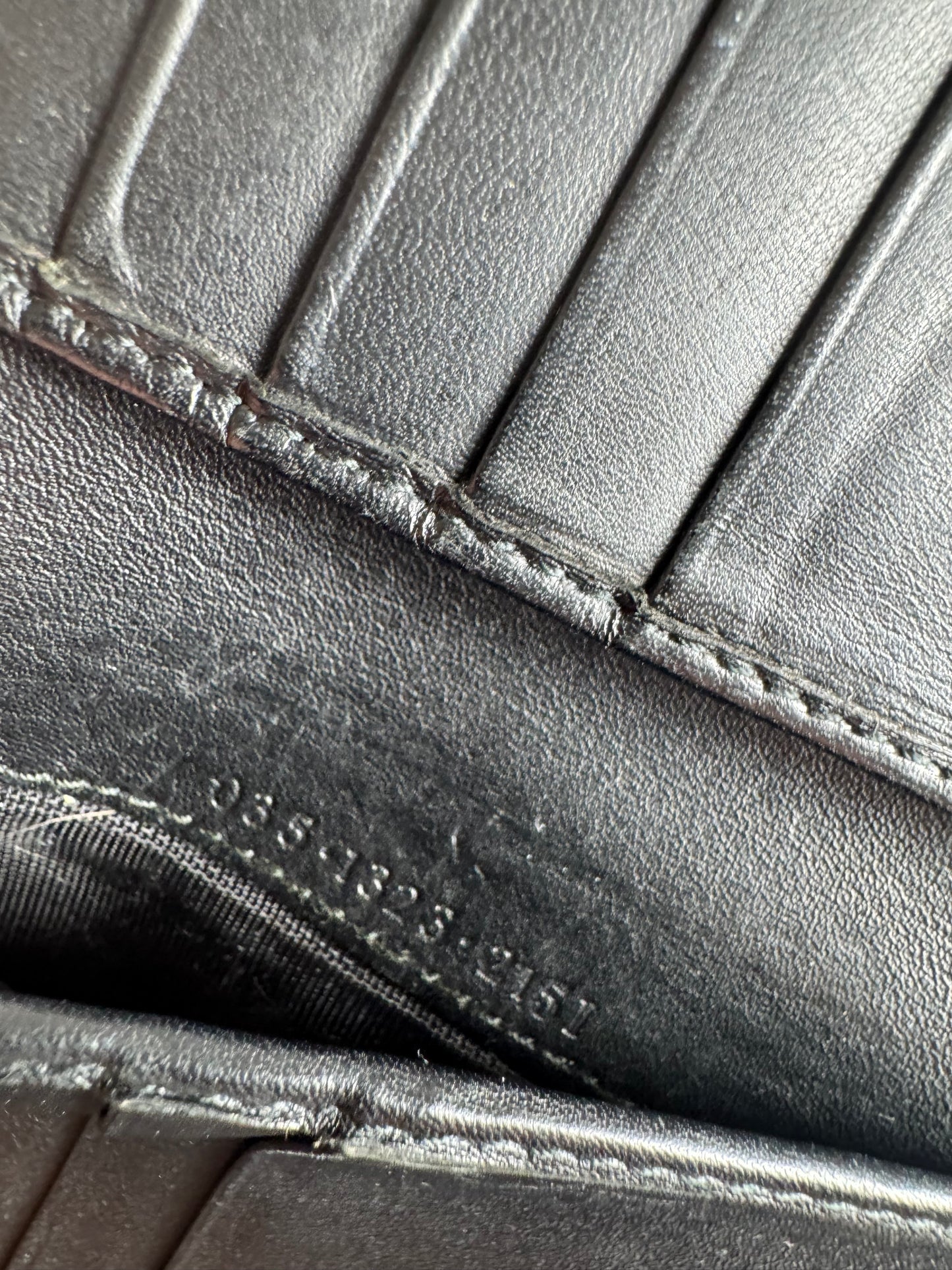 Vintage Gucci Leather Monogram Wallet black