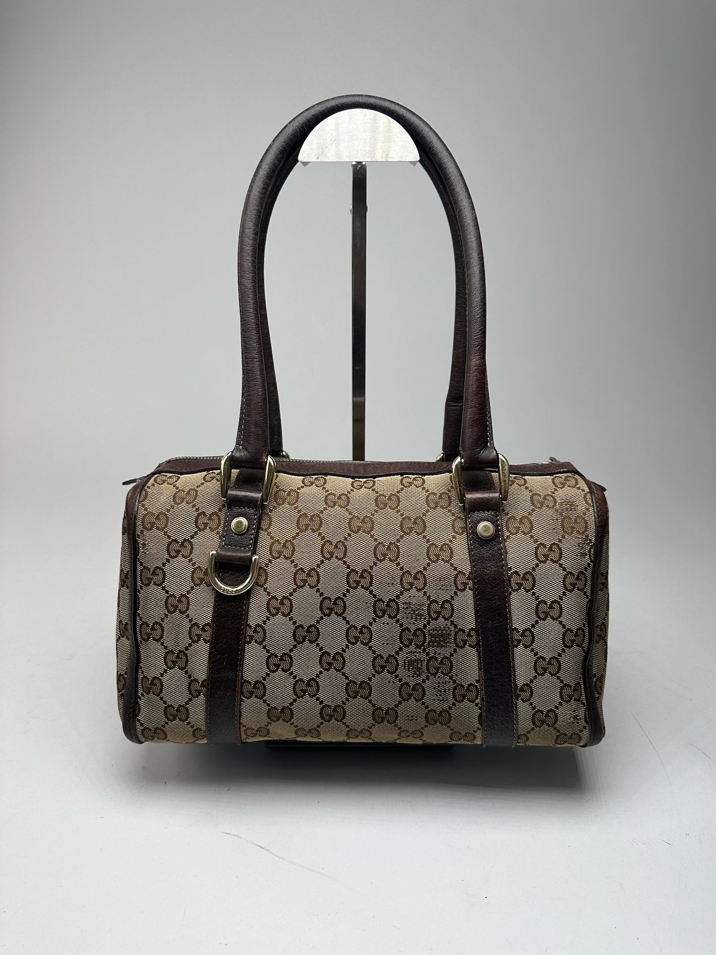 Vintage Gucci monogram bag beige brown