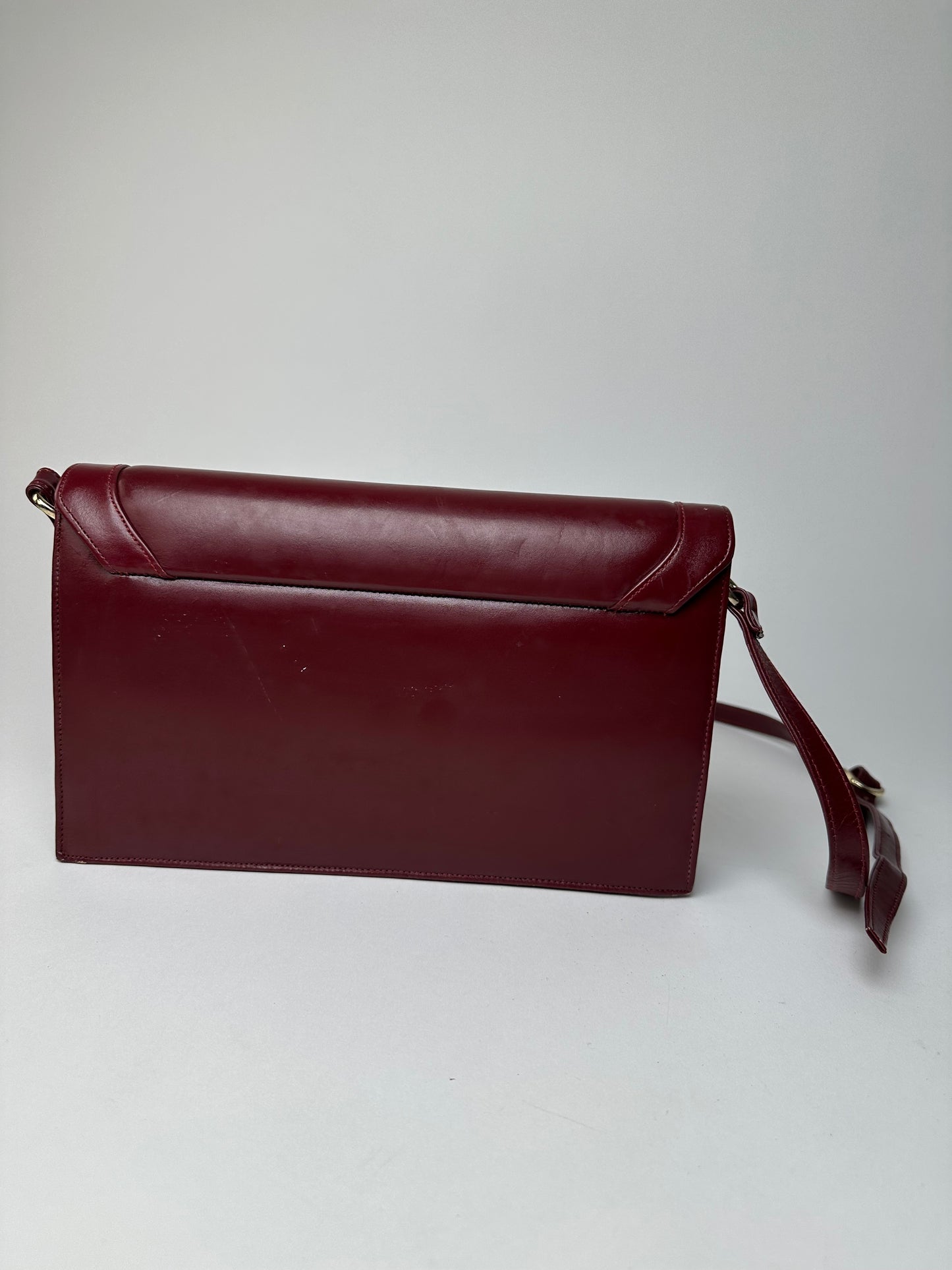 Vintage Cartier Must de Cartier Shoulder Bag Leather Bordeaux
