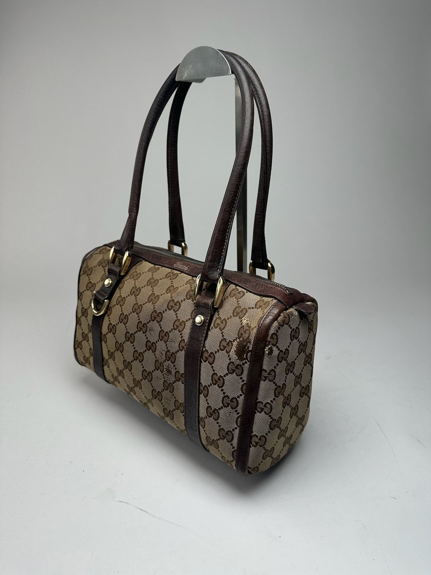 Vintage Gucci monogram bag beige brown