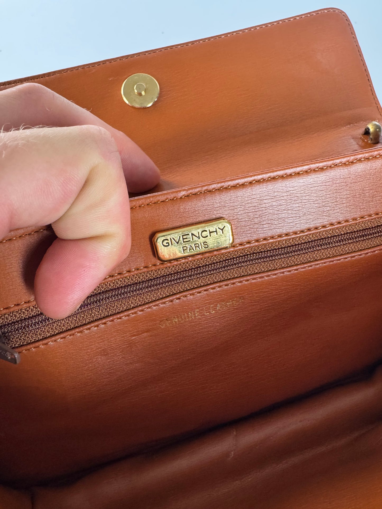 Sac vintage Givenchy 4G en cuir marron