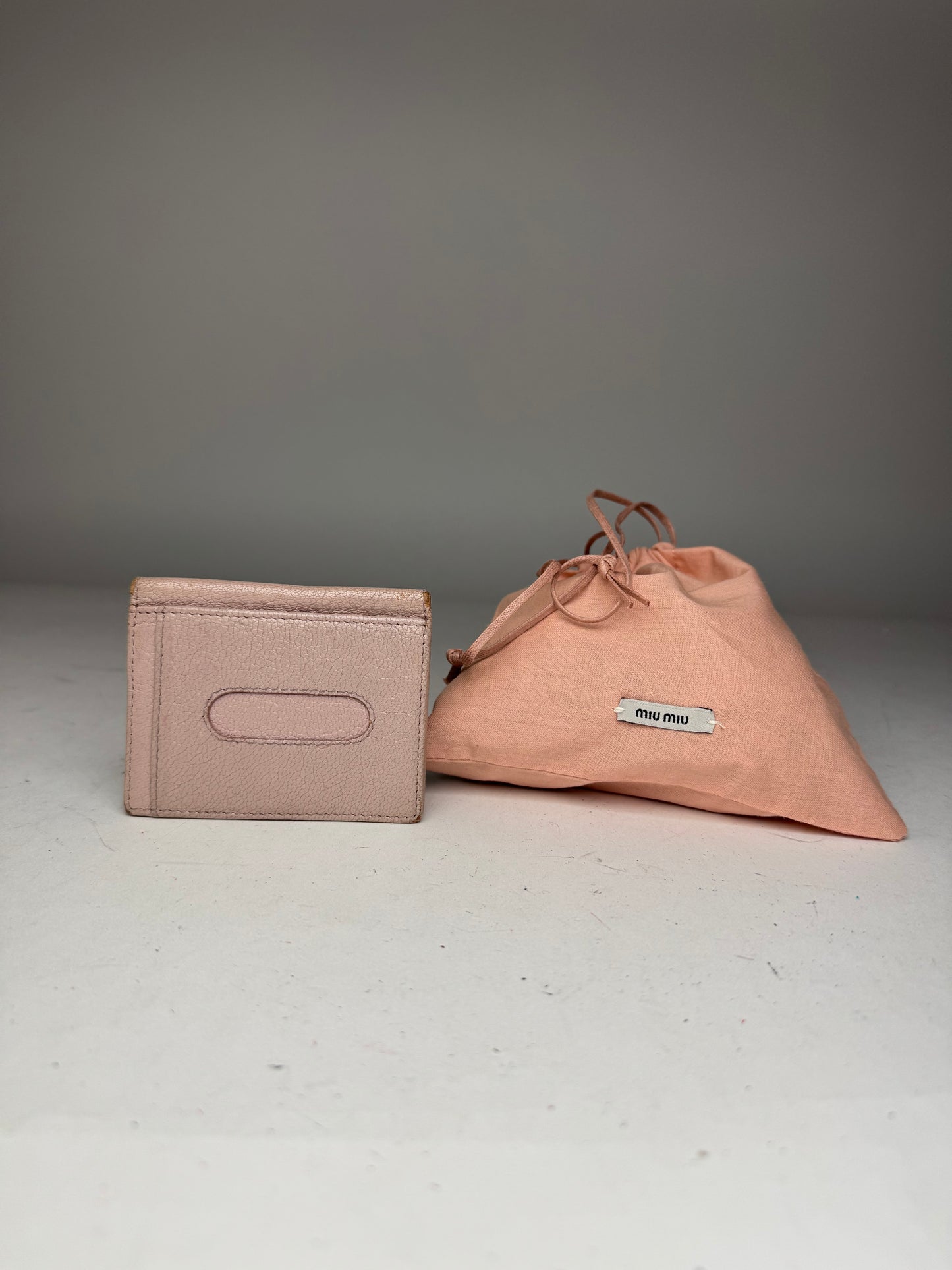 Vintage Miu Miu Leather Card Holder Pink