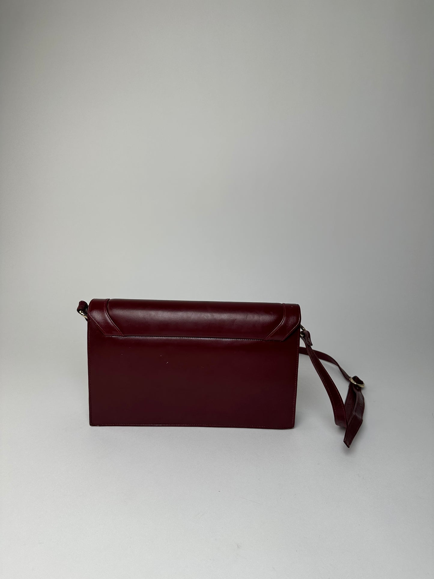 Vintage Cartier Must de Cartier Shoulder Bag Leather Bordeaux
