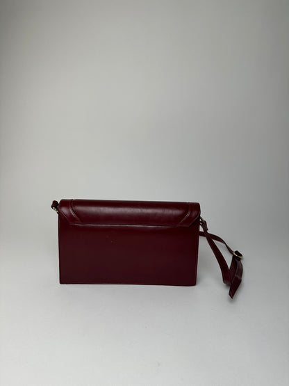 Vintage Cartier Must de Cartier Shoulder Bag Leather Bordeaux