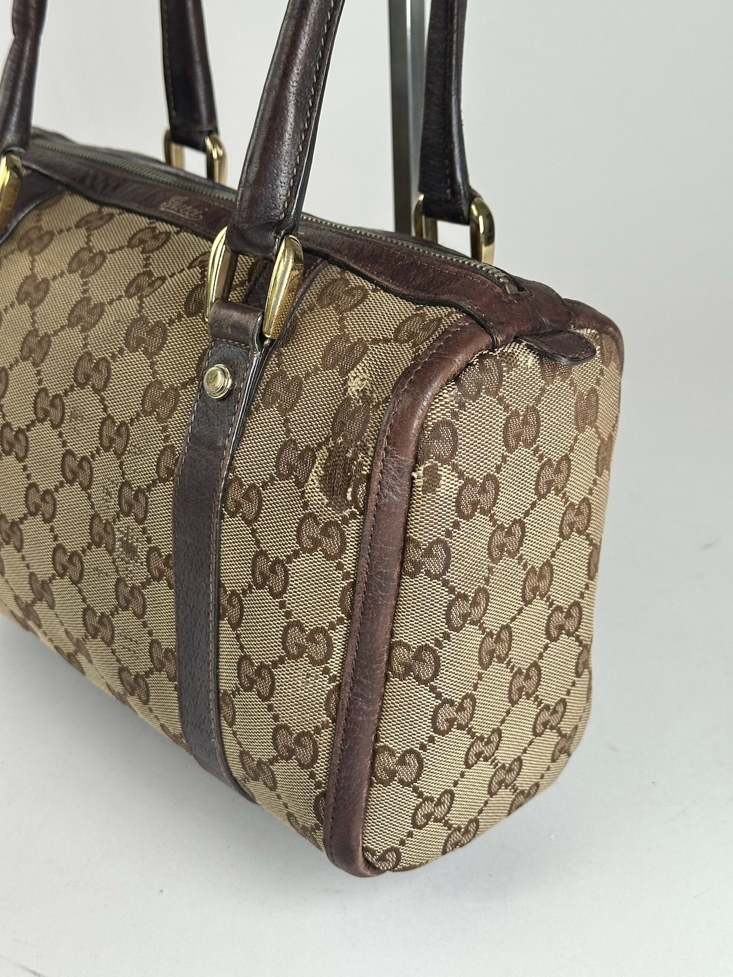 Vintage Gucci monogram bag beige brown