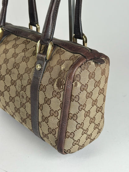 Vintage Gucci monogram bag beige brown