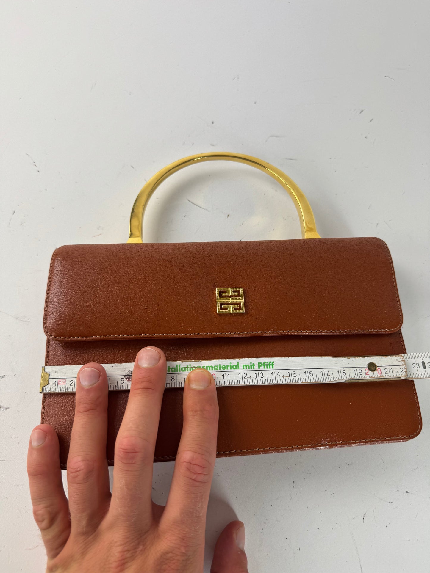 Sac vintage Givenchy 4G en cuir marron