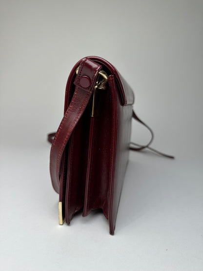 Vintage Cartier Must de Cartier Shoulder Bag Leather Bordeaux