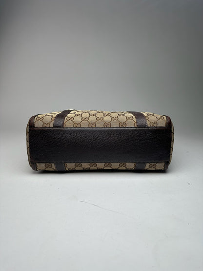 Vintage Gucci monogram bag beige brown