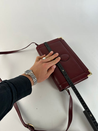 Vintage Cartier Must de Cartier Shoulder Bag Leather Bordeaux