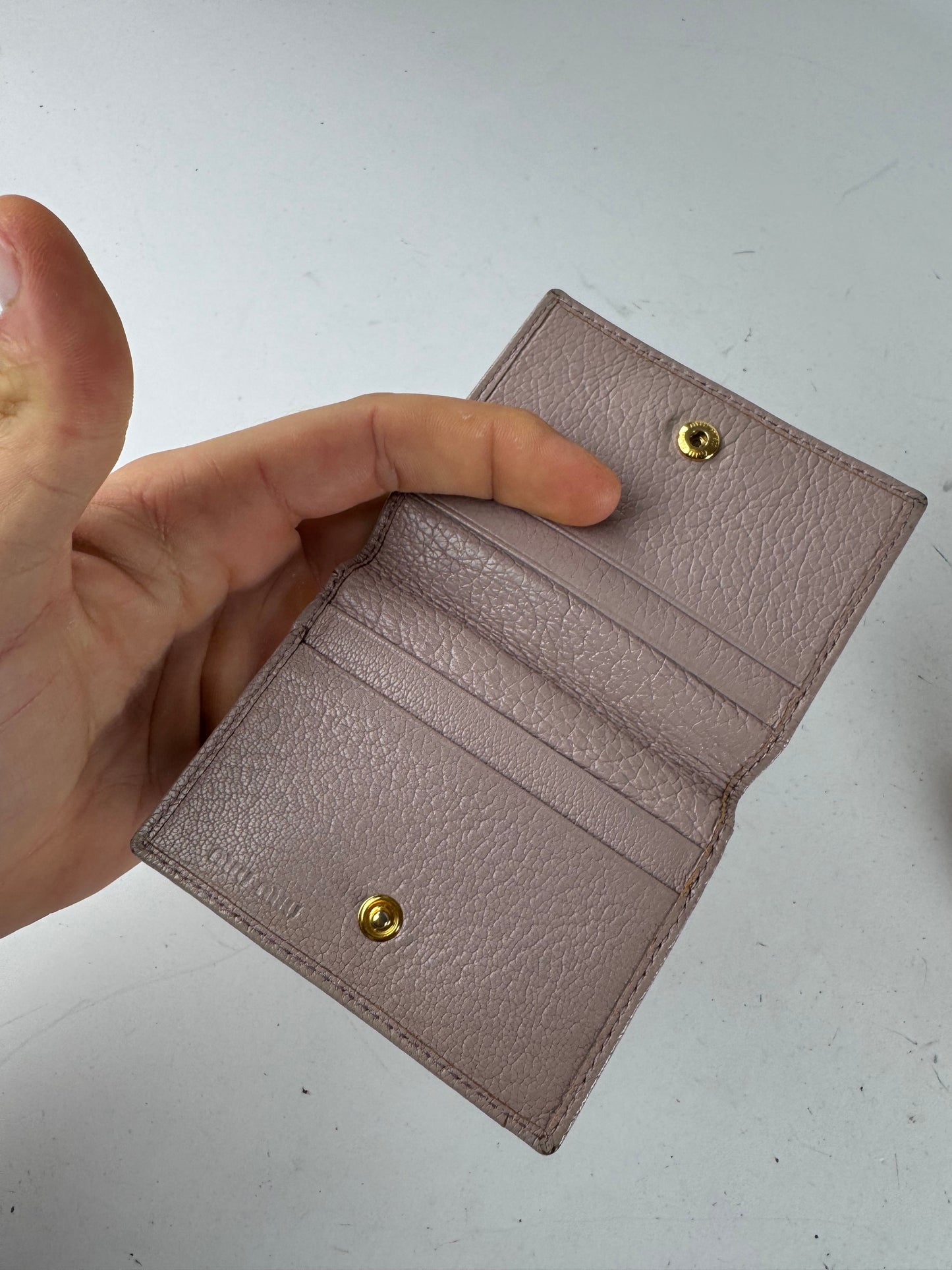 Vintage Miu Miu Leather Card Holder Pink