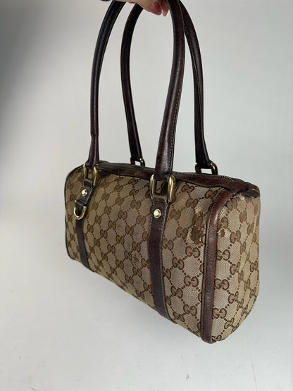Vintage Gucci monogram bag beige brown