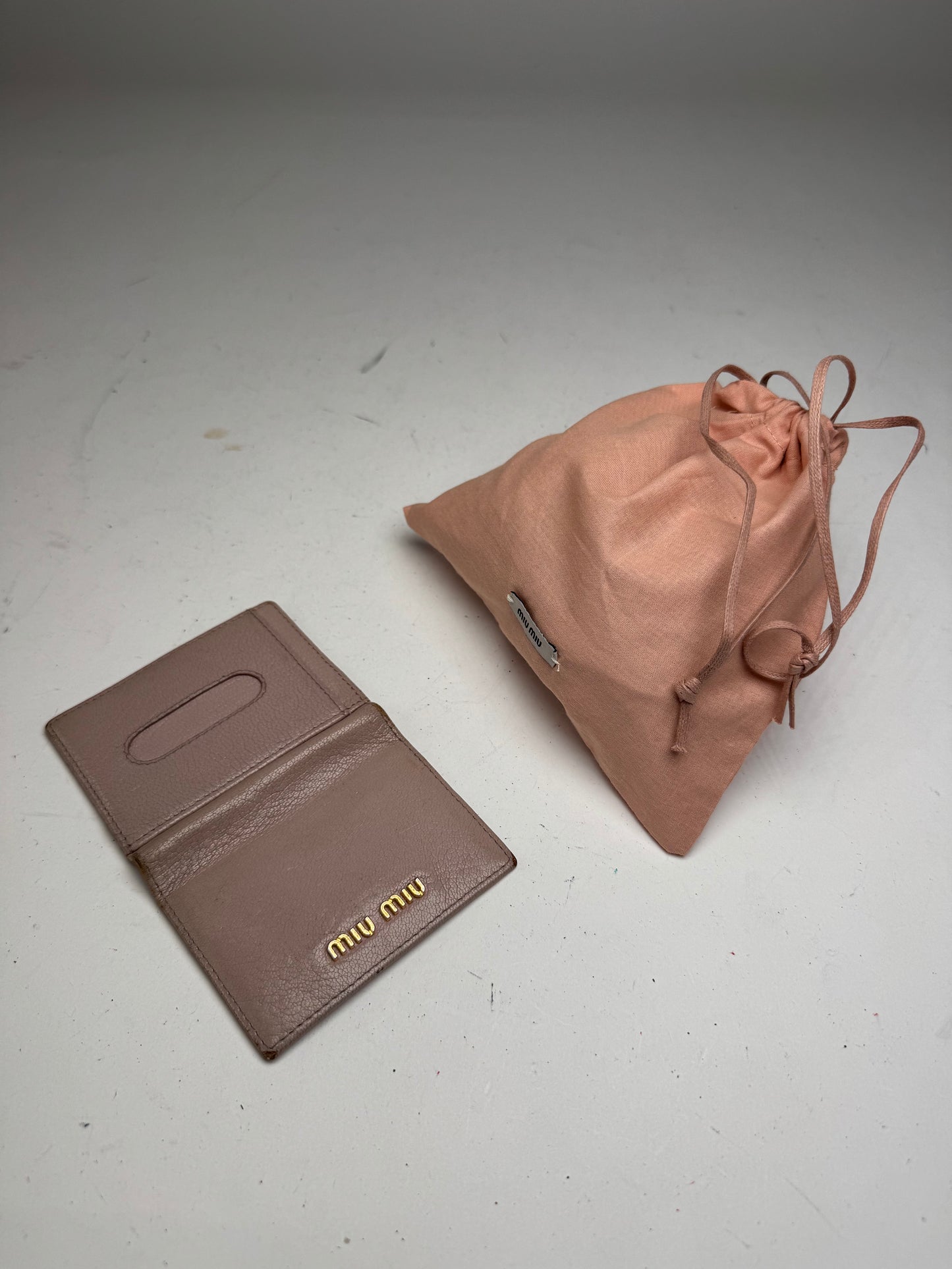Vintage Miu Miu Leather Card Holder Pink