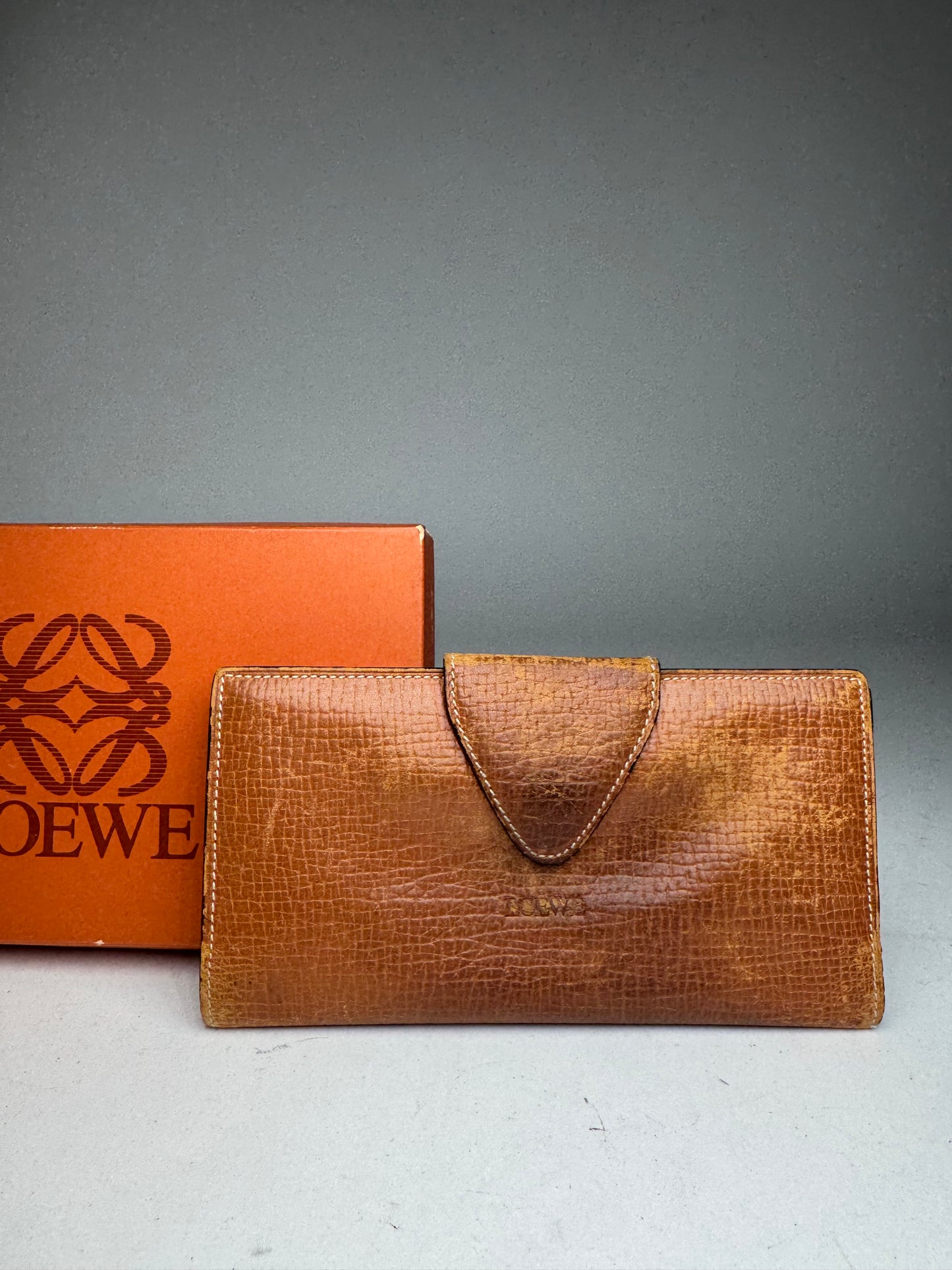 Vintage Loewe Madrid Leather Wallet Brown