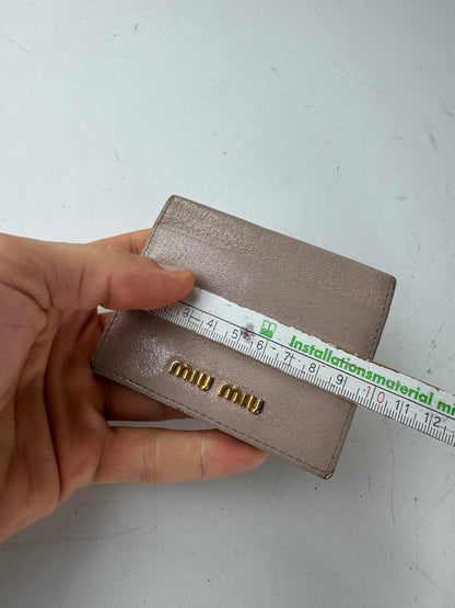 Vintage Miu Miu Leather Card Holder Pink