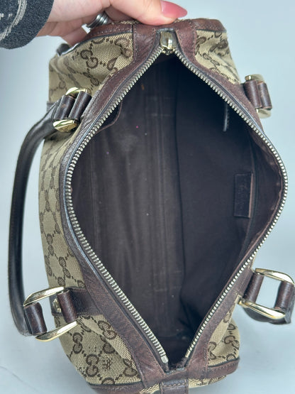 Vintage Gucci monogram bag beige brown