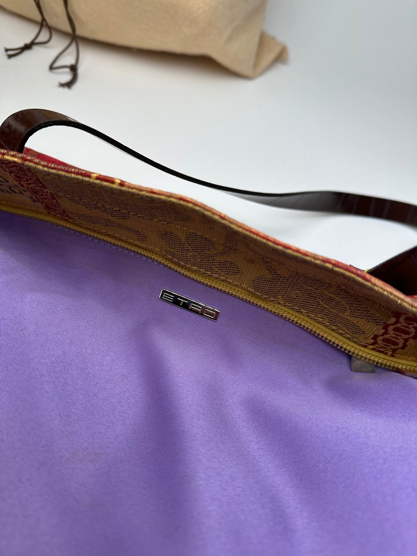 Vintage ETRO Jacquard Tote Bag Multicolour