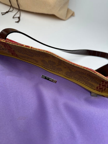 Vintage ETRO Jacquard Tote Bag Multicolour