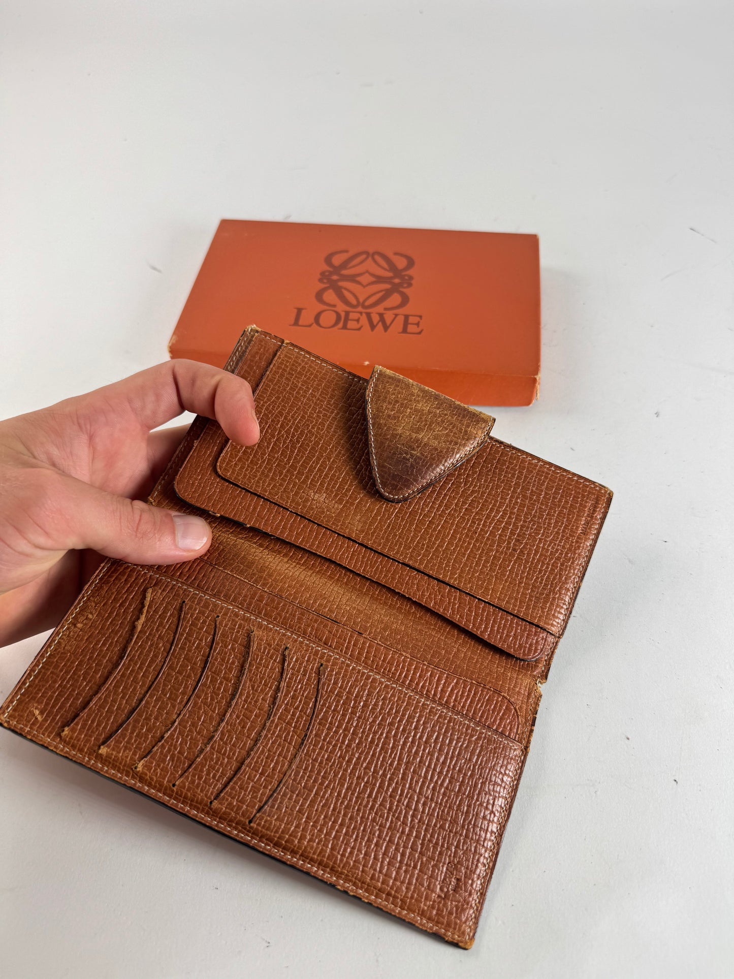 Vintage Loewe Madrid Leather Wallet Brown