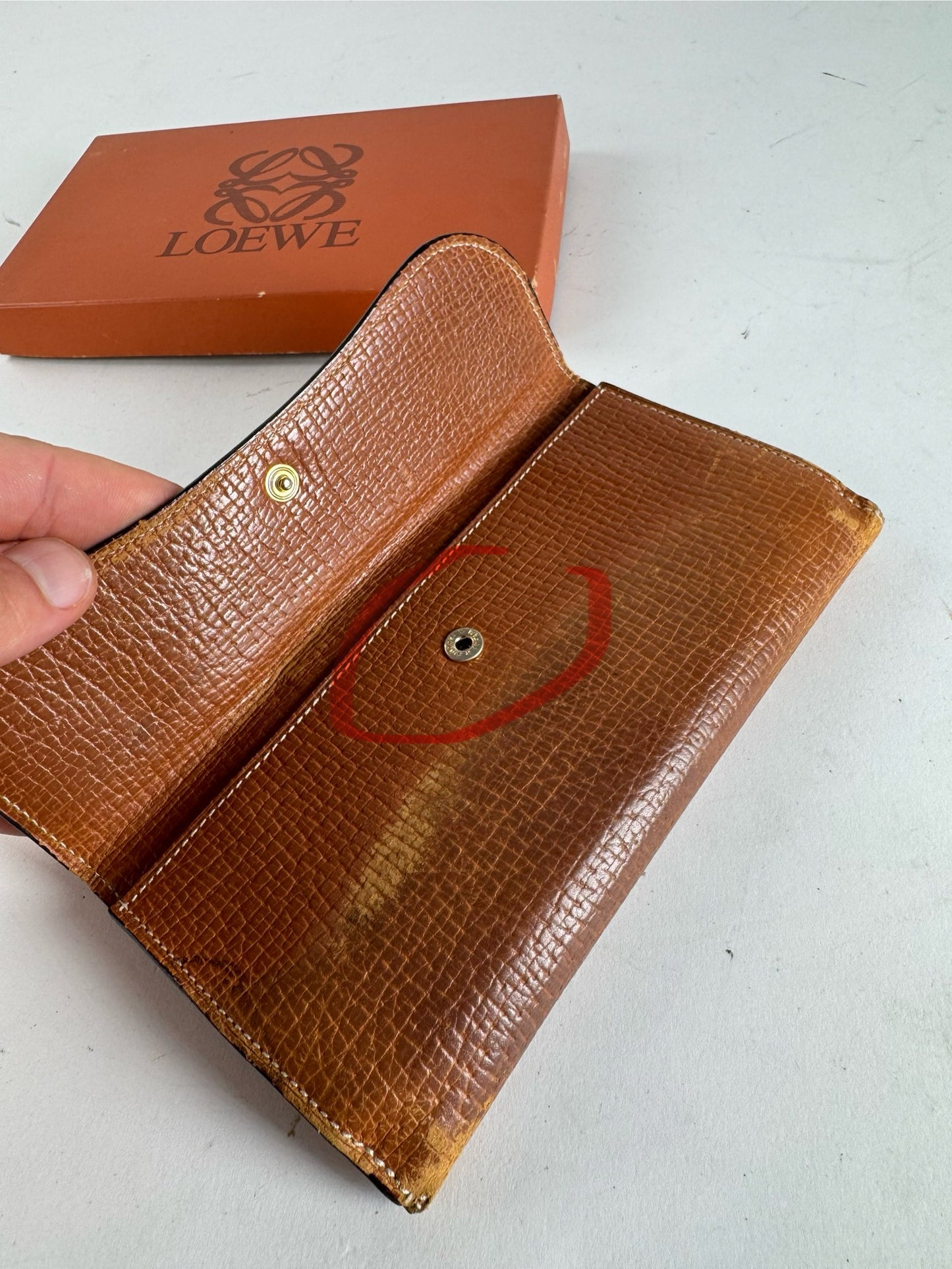 Vintage Loewe Madrid Leather Wallet Brown