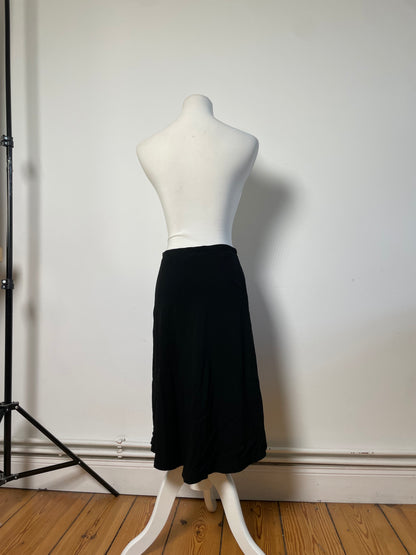 Vintage Gucci Viscose Blend Skirt Black