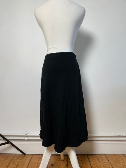 Vintage Gucci Viscose Blend Skirt Black