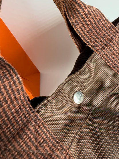 Vintage Hermès Herline Canvas Tote Late 1990s Brown