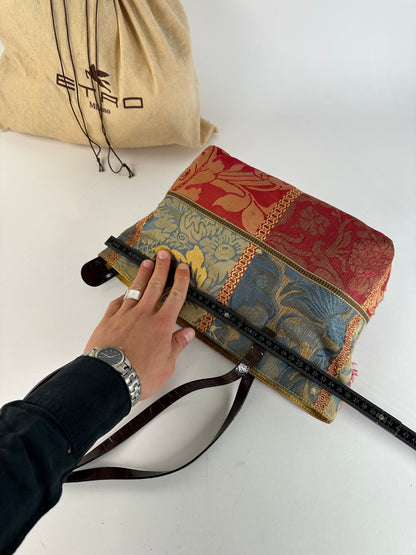 Vintage ETRO Jacquard Tote Bag Multicolour