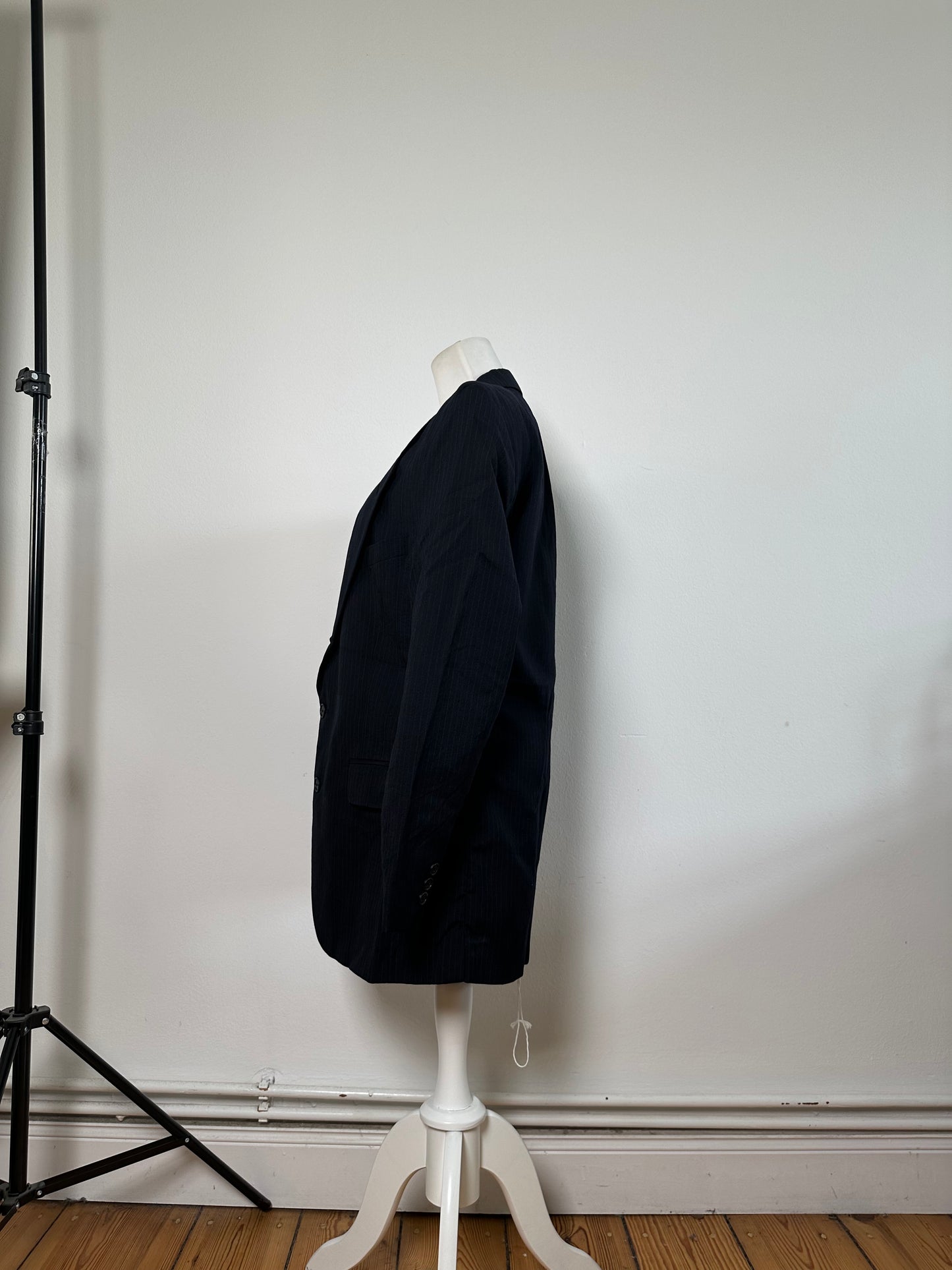Vintage Dior Men's Wool Blazer Navy Silk Lined S-M