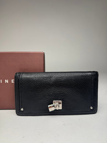 Vintage Celine Leather Wallet Black