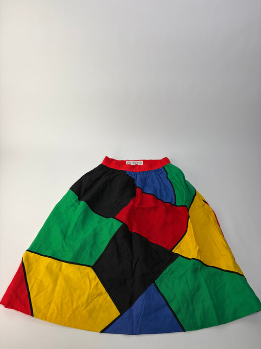 Vintage Givenchy Nouvelle Boutique Pleated Skirt c. Late 1980s Multicolor 10