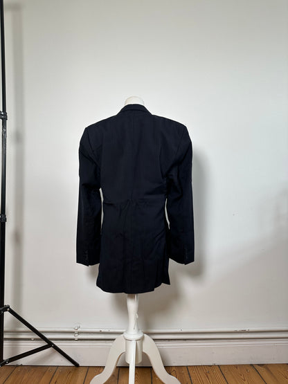 Vintage Dior Men's Wool Blazer Navy Silk Lined S-M